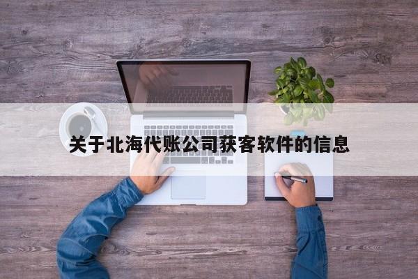 关于北海代账公司获客软件的信息