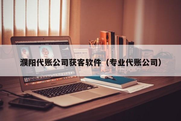 濮阳代账公司获客软件（专业代账公司）